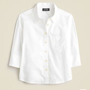 J. Crew white button down top